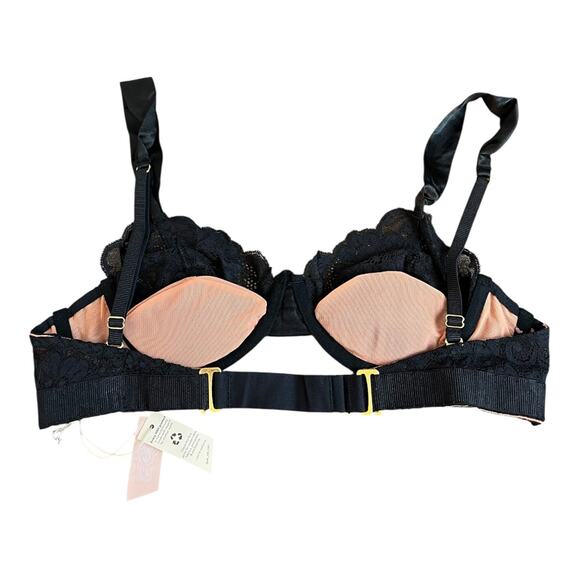 We are HAH Free People NWT After Hours Bra Noir Black 30-38 C Coquette Sexy - Picture 7 of 9